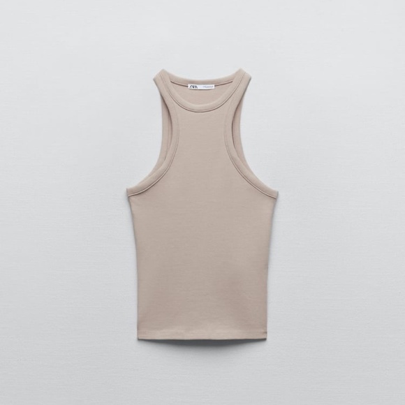 NWT - Zara Pronounced Halter Top - Ivory - Picture 1 of 1